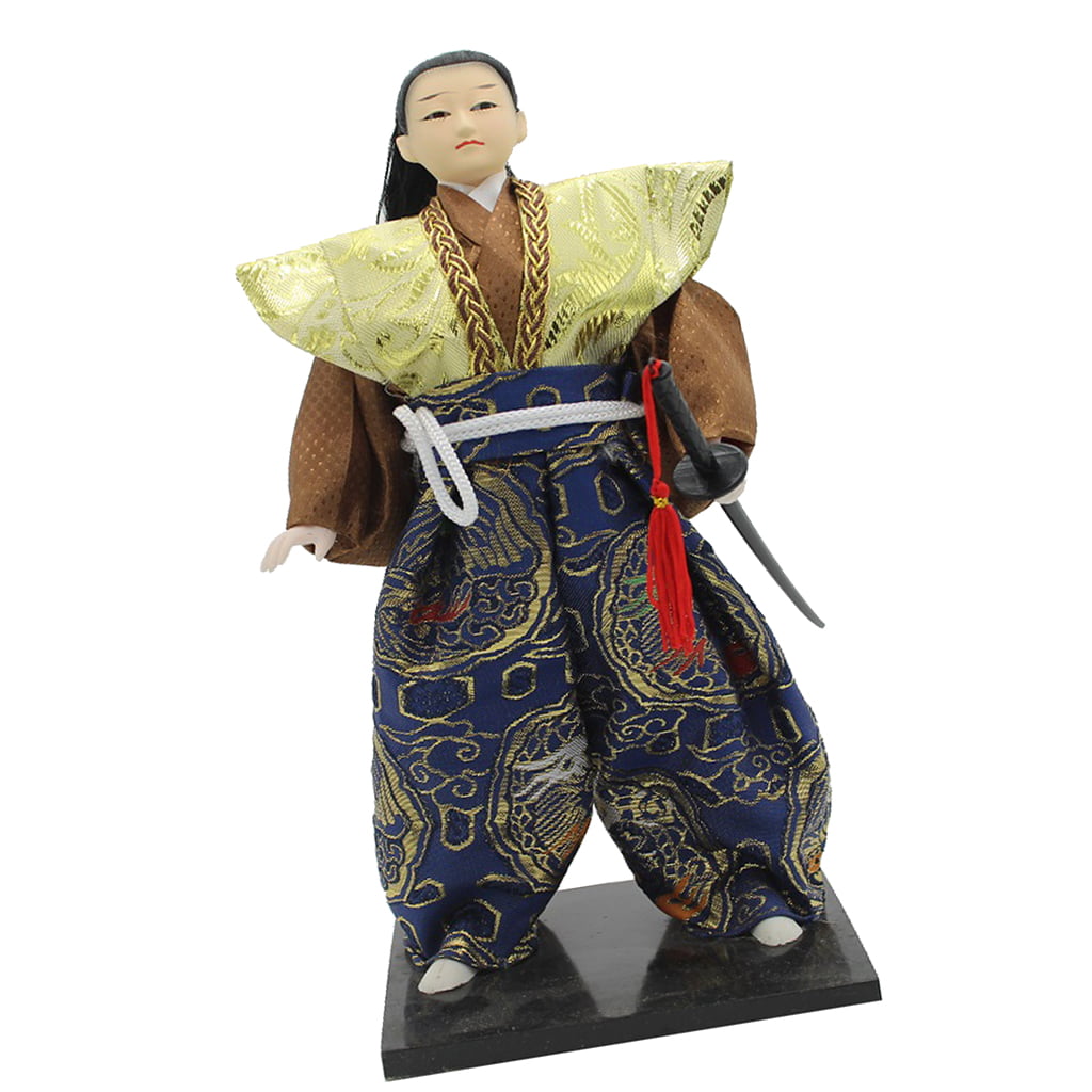 30cm Japonais Samouraï Kimono Poupée Oriental Bureau Ornement Craft 