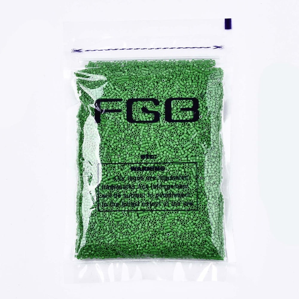 1bag 11/0 Grade A Glass Seed Beads Cylinder Uniform Seed Bead Size Baking Paint Green 1.5x1mm Hole: 0.5mm about 20000pcs/bag