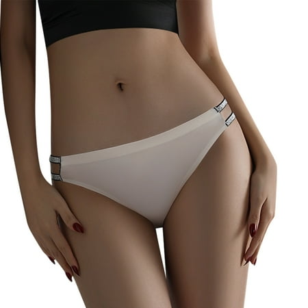 

Compression Underwear Women Leopard Print Ice Silk Sports Hollow Seductive Pure Cotton Crotch Underwear White L