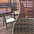 thumbnail image 3 of Costway 5PCS Patio  Dining Set Cushion Armchairs Acacia Wood Table with Umbrella Hole, 3 of 11