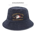 thumbnail image 3 of BSJJY United States 250th Anniversary Bucket Hat, USA Flag Sun Hats for Men Women 4th of July American Flag Bucket Hat Wide Brim Summer Sun Protection Hat (Navy), 3 of 6