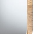 thumbnail image 2 of Baxton Studio Bella Modern Bohemian Natural Brown Mahognay Wood and Natural Rattan Oval Mirror, 2 of 5