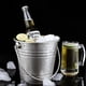 thumbnail image 3 of 1Pc 1.5L Stainless Steel Ice Bucket Portable Ice Chiller Cooler with Handle Ice Cube Container for Wine Champagne Beer Without Borneol (Silver), 3 of 4