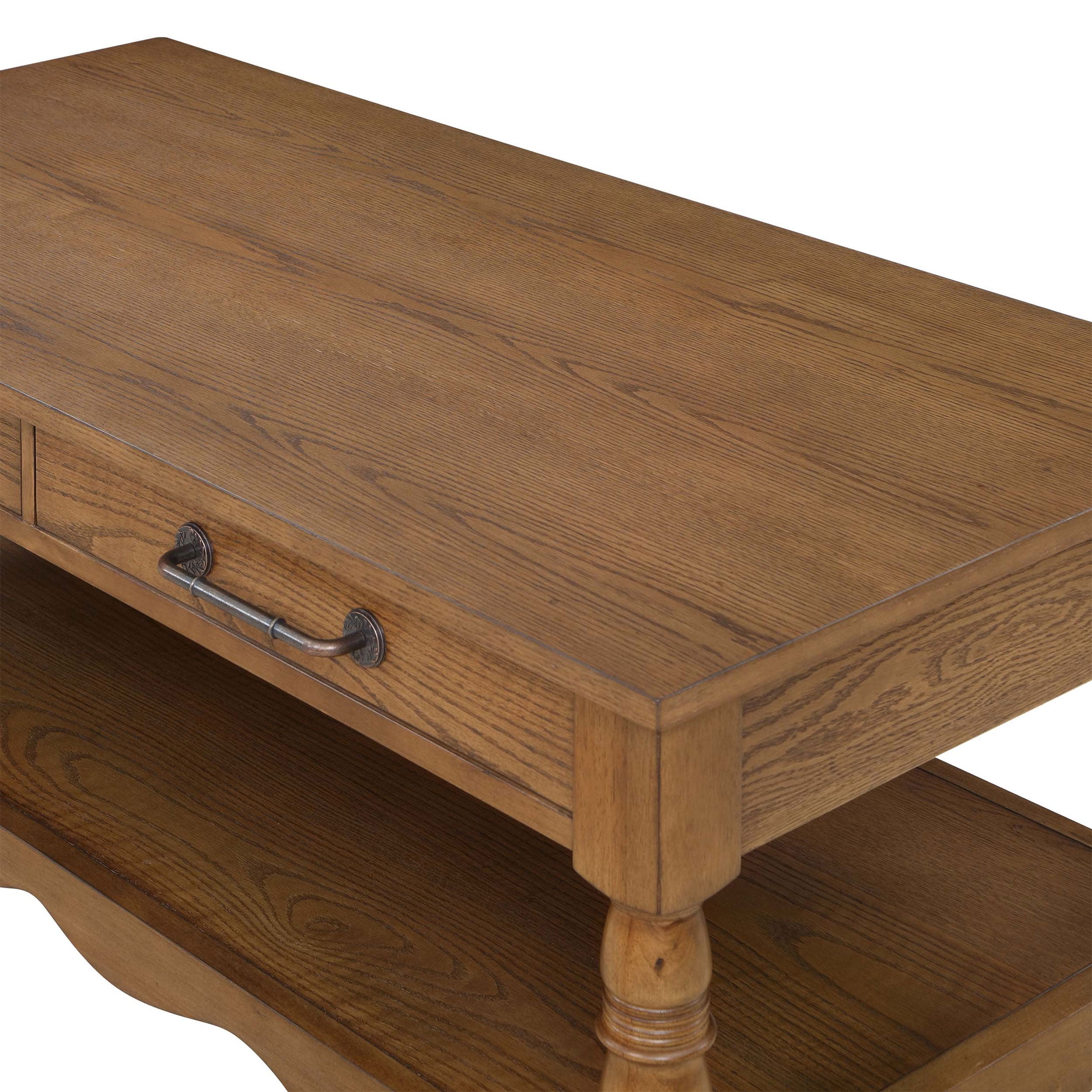 The Pioneer Woman Helen Coffee Table Made With Solid Wood Frame, Heirloom Brown