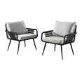 thumbnail image 3 of Andover All-Weather Outdoor Bistro Set w/Four Black Wicker Chairs and Table, 3 of 7