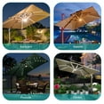 thumbnail image 6 of Sonerlic Patio 6.5x6.5 FT LED Market Umbrellas With Solar Lights, Table Umbrella for Patio and Outdoor With Tilt Button for Deck and Pool,Gray, 6 of 7