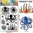 thumbnail image 2 of Sellos transparentes de silicona con forma de pulpo, criaturas marinas, conchas y corales., 2 of 9