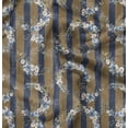 thumbnail image 1 of Soimoi Green Poly Georgette Fabric Clover Floral Printed Fabric 1 Yard 52 Inch Wide, 1 of 6