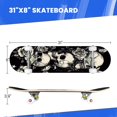 thumbnail image 3 of Complete Skateboards for Beginners,7 Layer Canadian Maple Double Kick Deck,31''Pro Cruiser Skulls Skate Board, 3 of 5