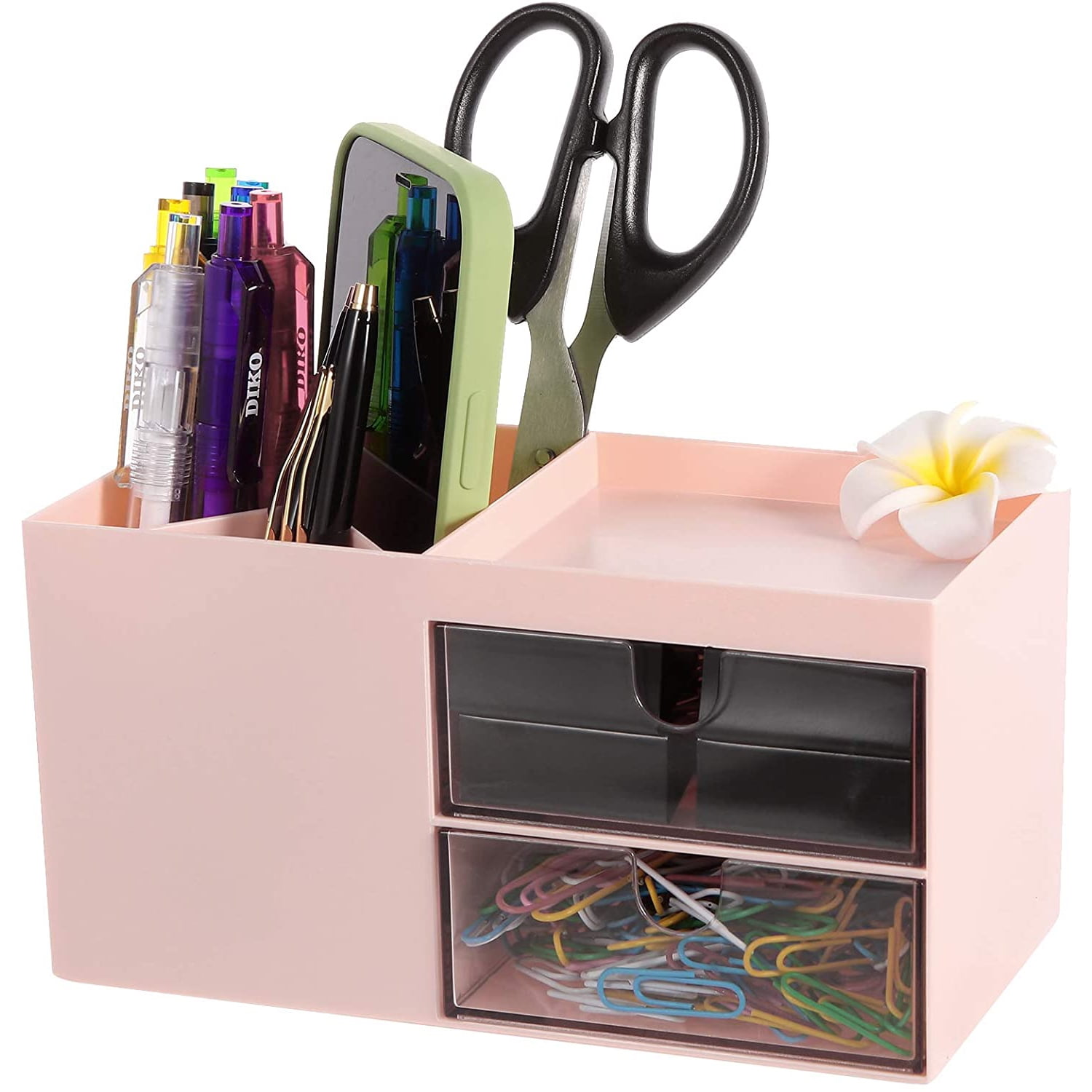 Pencil Pen Holder for Desk, Plastic Office Desk Accessories Organizer