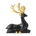 thumbnail image 2 of 2 Pcs Deer Statue Ornament, Unique Resin Sitting Standing Deer Statues for Living Room Home Decoration, 2 of 6