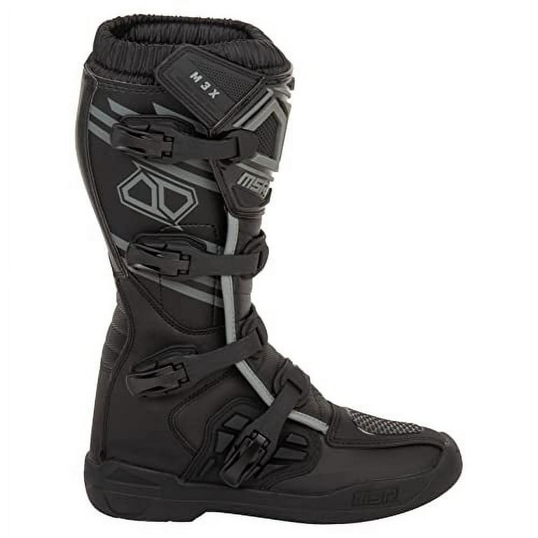 MSR M3X Motocross Boot (10, Black) - Walmart.com