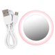 thumbnail image 1 of Mini espejo de maquillaje con luz LED, recargable por USB, portátil, herramienta cosmética (rosa), 1 of 8