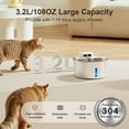 thumbnail image 2 of Upgraded Wireless Smart Stainless Steel Dog & Cat Water Fountain, 108-oz, 2 of 5