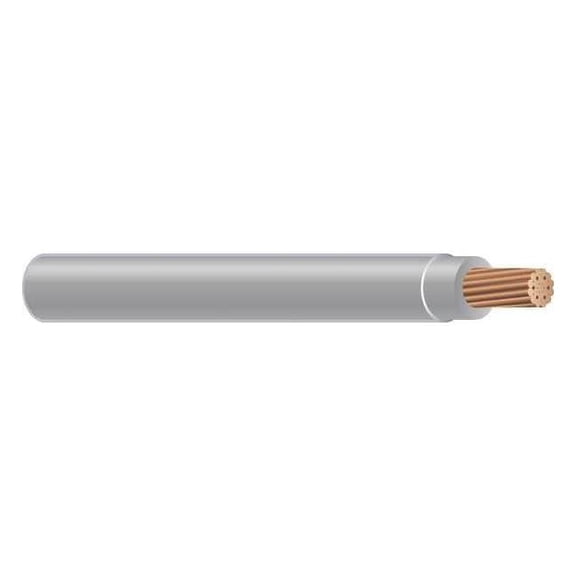 THHN Building Wire, Copper, 12 AWG, 1C, Gray, Stranded, 500 ft