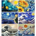thumbnail image 2 of Kit de pintura de diamantes Van Gogh 5d, noche estrellada, mosaico de bordado de diamantes completo, punto de cruz, olas de Kanagawa, pintura famosa ukiyo-e, 2 of 4