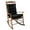 Black, variant on CJC 43" x 43" Dark Gray Rocking Chair Cushions, Light and Soft UV Resistant