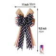 thumbnail image 3 of Lksixu Fourth of July Decorations, Wreaths for Front Door Independence Day Wreath Patriot Wreath American Flag Red White Blue Star Decoration Wreath Door Hanging, 3 of 7