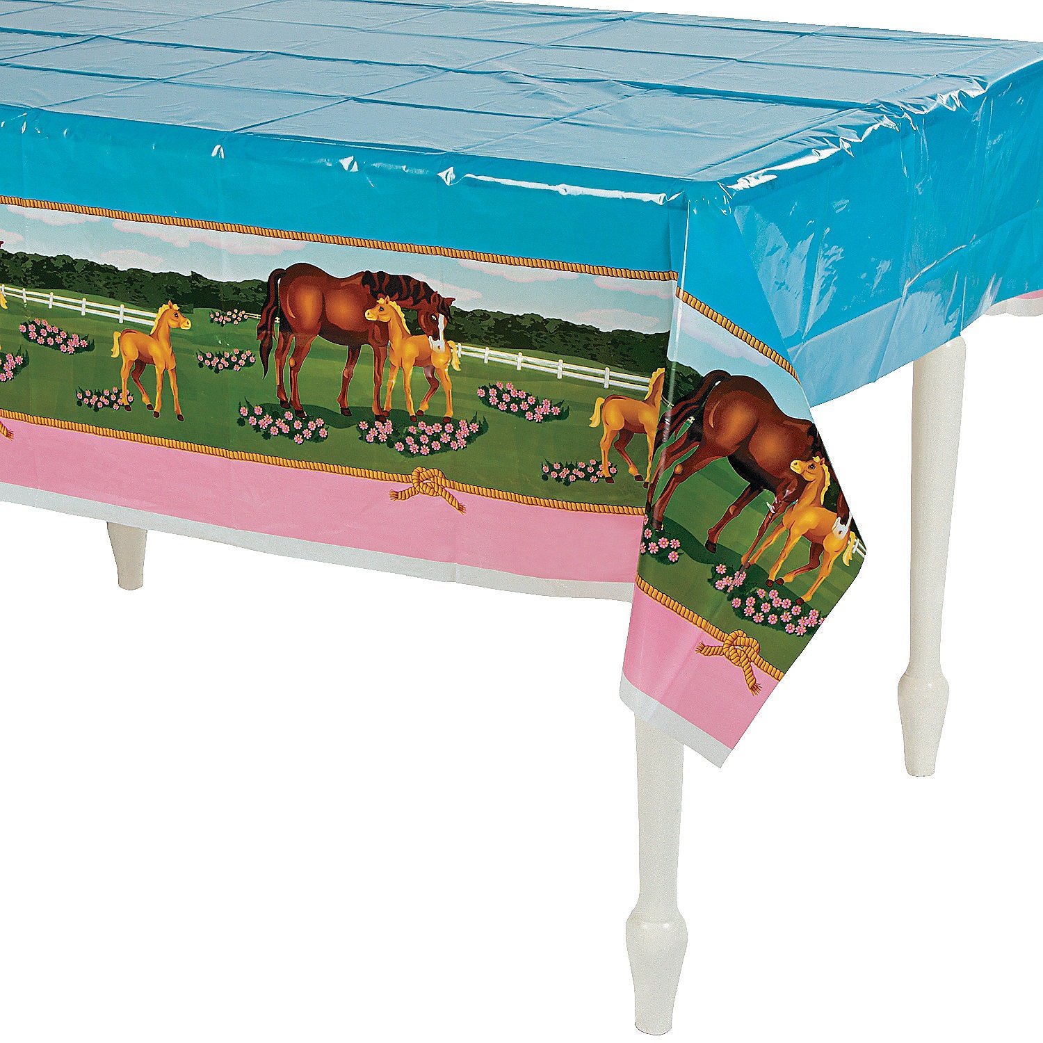 Mare & Foal Horse Tablecloth (1 Piece)