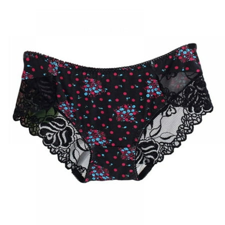 

Magazine Women s Lace Seamless High Elastic Panties Bow Low-Rise Sexy Briefs