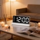thumbnail image 5 of Reloj de pared digital con gran pantalla LED | Despertador con calendario y temperatura | Brillo ajustable para dormitorio, oficina y sala de estar, 5 of 6