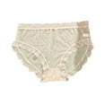 thumbnail image 2 of YueHuiYing High Waisted Seamless Underwear for Women No Show Panties Cheeky Scalloped Edge Bikini Breathable Briefs, 2 of 7
