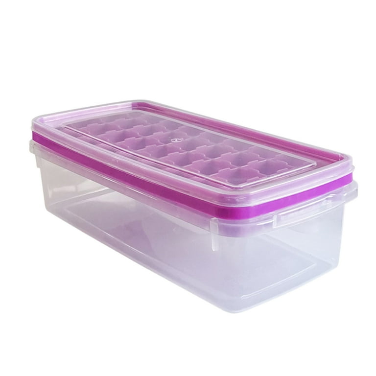 Ice Cube Tray with Lid and Storage Bin - Silicone 36 Ice Cube Molds with  Scoop 