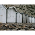 thumbnail image 2 of Frank, Assaf 14x12 White Modern Wood Framed Museum Art Print Titled - Beach huts, Dorset , UK, 2 of 4