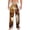 White, variant on Cartoon Cheetah With Attitude Print Men's Home Trousers, Elastic Drawstring Home Pajamas Clothing Suitable for Adult Men-3X-Large