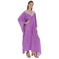 thumbnail image 2 of Moomaya Printed Caftan Gown Maxi Dress For Women Beachwear Party Kimono Cover Up Kaftan, 2 of 7