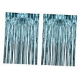 thumbnail image 2 of HOMYL 2Pcs Foil Fringe Curtains Decoration for Celebration Party Stage Performance Light Blue, 2 of 8