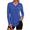 Blue, variant on Womens V Neck Workout Tops Long Sleeve Athletic Shirts Loose Lightweight Womens Activewear for Running Yoga Gym