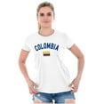 thumbnail image 4 of Colombia Country Flag Soccer Fan Pride Womens Slim Fit Graphic Tee Brisco Brands S, 4 of 5