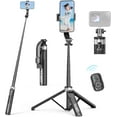 thumbnail image 2 of PYYAN-51" Selfie Stick Tripod, Extendable Cell Phone Stand with Remote, Aluminum Alloy Smartphone Travel Tripod Phone Stand for iPhone 15/14/13/12 Pro Max, Samsung, Huawei, GoPro, 2 of 4
