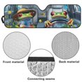 thumbnail image 6 of Uorisanigo Windshield Sun Shade, Hippie Frog Animal Driving Car Sun Shade for Jeep Wrangler JL JLU 2018-2025 & Jeep Gladiator(JT) 2020-2025-Blocks UV Rays Sunshade Visor Shield,Keeps Vehicle Cool, 6 of 7