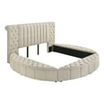 thumbnail image 1 of Sonya Lit de Rangement Rond Rembourré Eastern Très Grand Ivoire, 1 of 11