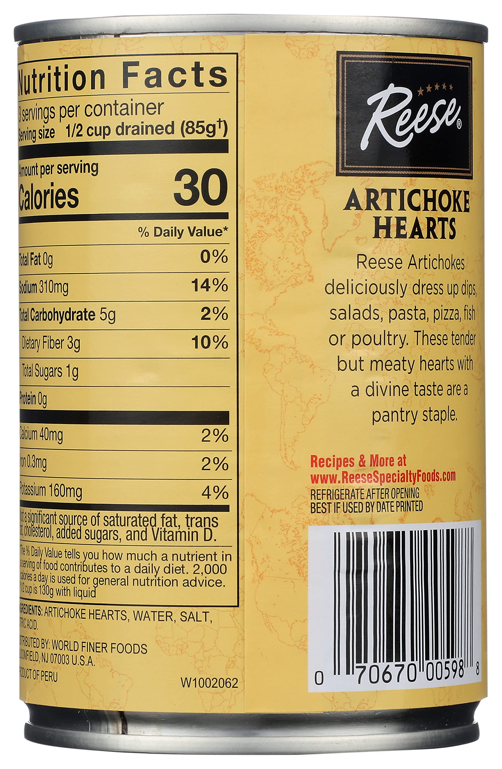 Reese Quartered Artichoke Hearts, 14 Ounces (Pack of 12)