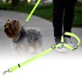 thumbnail image 3 of Correa de seguridad ajustable para mascotas para viajes seguros de cachorros Arnés de seguridad para perros en el automóvil de color verde fluorescente, 3 of 8