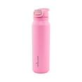 thumbnail image 3 of Reduce Hydrate Pro 32 Ounce Water Bottle - Hidden Straw Flip Top Lid. Stainless Steel - Peony, 3 of 9