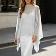 thumbnail image 2 of Sheer Chiffon Irregular Wrap Shawl for Wedding Evening Party Elegant Breathable Shoulder Cover Up Scarf, 2 of 5