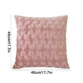 thumbnail image 6 of WKSCLPAI Throw Pillow Covers Pink 18" x 18" ,Innocent Bunny Pattern & Romantic 3D Flower Shape Pillowcases, Soft Plush Pillow Sham for Sofa Bed Living Room Home Decor(Rose), 6 of 6