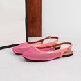 thumbnail image 2 of Rokment Fishnet Mules Flat Dressy Sandals for Women Fashion Casual Leopard Mesh Square Closed Toe Low Heels Slingback Walking Loafers Summer Shoes 2026 Pink Size 8.5, 2 of 7