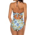 thumbnail image 4 of NICKSUN Maillot de Bain une Pièce pour Femmes Contrôle du Ventre Maillot de Bain Modeste Col en V, 4 of 7