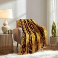 thumbnail image 3 of Brown Leopard Throw Blanket, Luxury Sparkle Gold Glitter Blanket, Cheetah Print Blanket, Cozy Soft Lightweight Fluffy Fuzzy Plush Flannel Blanket, Fleece Blanket for Couch, Sofa, 30"x40", 3 of 3