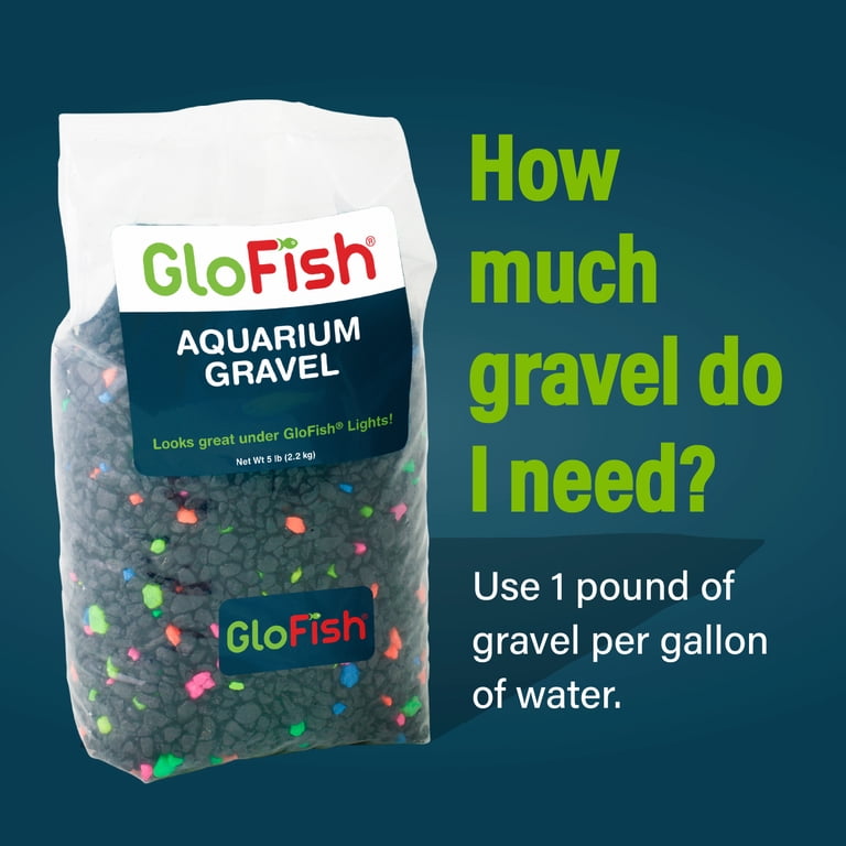 GloFish Aquarium Gravel, Black with Fluorescent Accents, 5 lbs photo 3