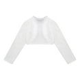 thumbnail image 6 of TiaoBug Wedding Flower Girls Shurg Bolero Cardigan Long Sleeve Princess Dress Cover-Up 3-12 White 10, 6 of 7