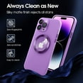 thumbnail image 2 of Magnetic for iPhone 14 Pro Max Phone Case, [Military Grade Drop Tested][Compatible with Magsafe] Camera Lens Protetion Translucent Matte Slim Case for iPhone 14 Pro Max Case (6.7"), Purple, 2 of 12