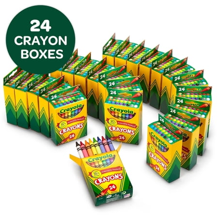 Crayola Crayons Bulk, Classroom Supplies for Teachers, 24 Crayon Packs with 24 Assorted Colors