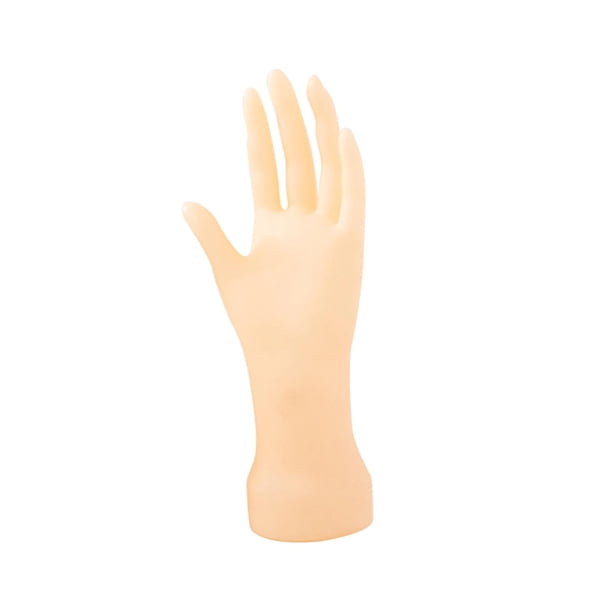 Mano de práctica de uñas para uñas acrílicas, manos de maniquí para práctica de uñas, manos postizas, manos de práctica de manicura, entrenamiento de Color de piel rosado a la izquierda