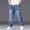 Blue-C, variant on FRSASU Men's Plus Size Ripped Distressed Jeans Drawstring Elastic Waist Stretch Loose Straight Leg Denim Pants with Pockets Blue-C